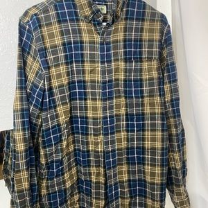 Blue and yellow flannel
